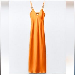 NWT ZARA Satin Effect Dress